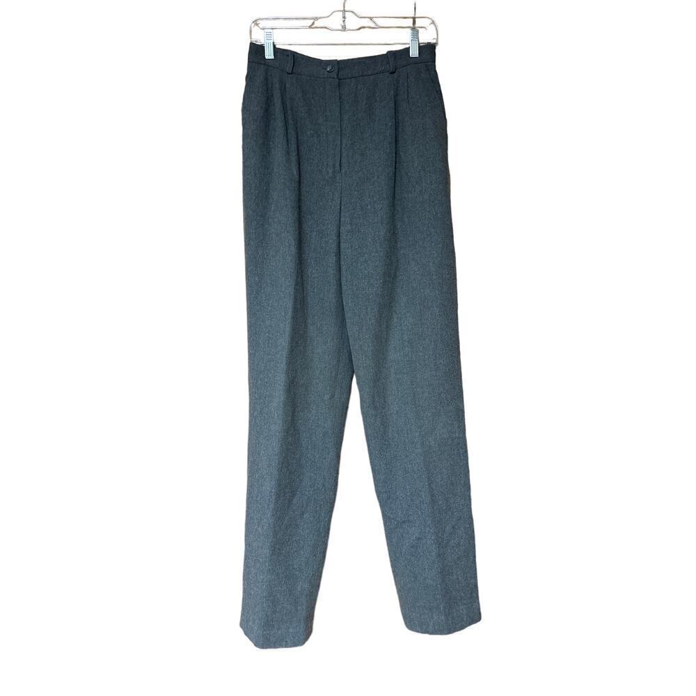 Pendleton Vintage 2000s 100% Virgin Wool Gray Trouser Pants Women’s‎ Size 8 Tall